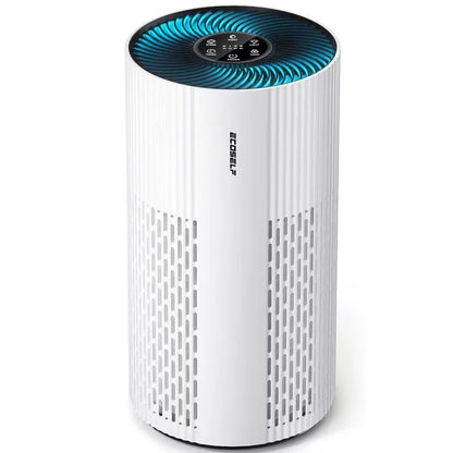 Air Purifiers for Home Large Room with 20dB Sleep Mode, 360° Air Intake & Outlet, HEPA Air Purifier for Bedroom Pets Cover Up to 1500 Ft²,Air Cleaner with 7 Color Light, HAP604,White