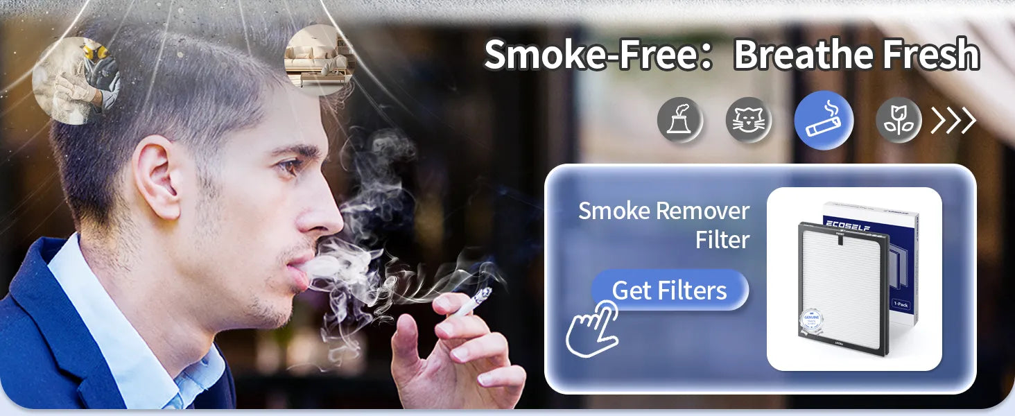 Ecoself Air Purifiers for Home Large Room, with Smart Mode & PM2.5 Air Quality Display, 22dB Sleep Mode & Aromatherapy,Cover Up to 1295 Ft² with 2X Powerful Purification & 360°Air Outlet,HAP603, Bright White